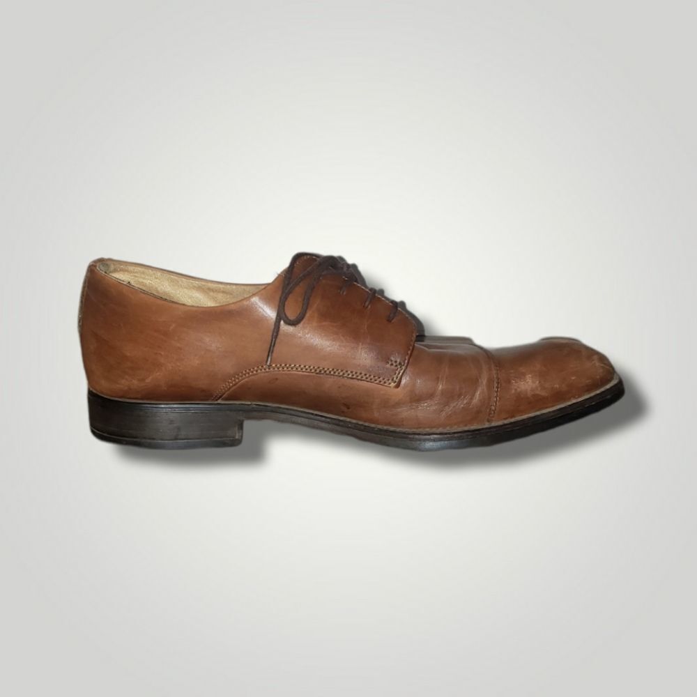 Men Vero Cuoio Whole Cut Oxford, Men's Dress Leather Brown Formal Shoes 12 M